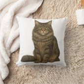 Maine Coon Brown Blotched Tabby Pillow クッション (ブランケット)