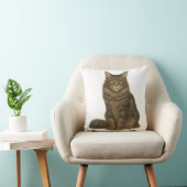 Maine Coon Brown Blotched Tabby Pillow クッション (椅子)