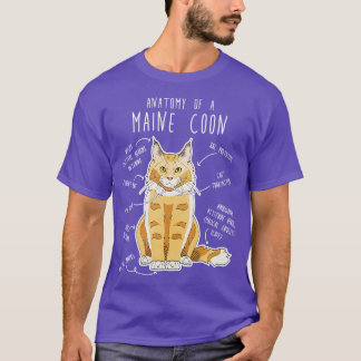 Maine Coon Cat解剖学Tシャツ2 Tシャツ