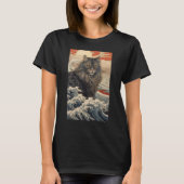 Maine Coon Cat Aesthetic Japanese Ukiyo e 2 Tシャツ (正面)
