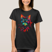 Maine Coon Cat Art Tシャツ (正面)