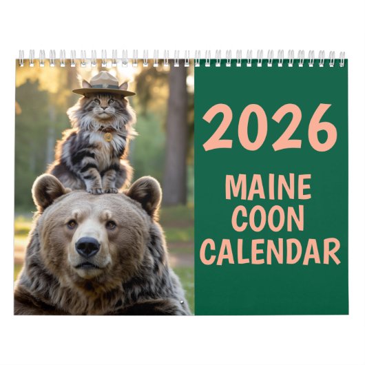 Maine Coon Cat Calendar カレンダー (カバー)