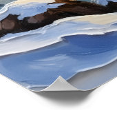 Maine Coon Cat Christmas Boat Holiday ポスター (角)