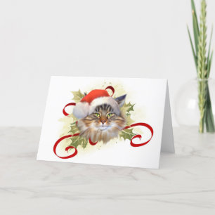 Maine Coon Cat Christmas Card シーズンカード
