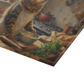 Maine Coon Cat Cooking in Kitchen カッティングボード (角)