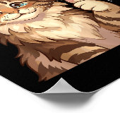 Maine Coon Cat Meme It's Fine I'm Fine Everything' ポスター (角)