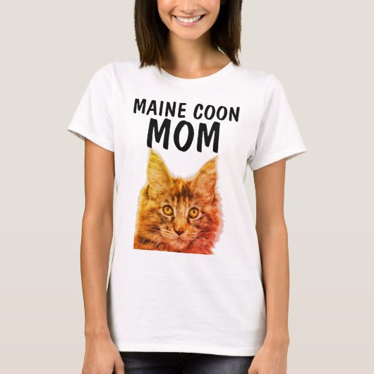 MAINE COON CAT MOM Tシャツ (正面)