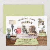 Maine Coon Cat Movingアナウンス 招待状 (正面/裏面)