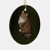 Maine Coon Cat Portrait セラミックオーナメント (右)