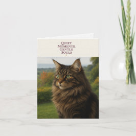 Maine Coon Cat Sympathy Card | Quiet Moments シーズンカード
