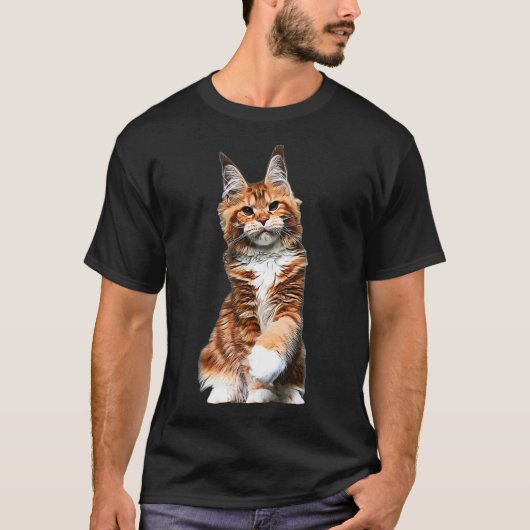 Maine Coon Cat   Tシャツ (正面)