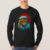 Maine Coon Cat Xmas Tシャツ (正面)
