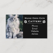 Maine Coon Cattery & Professional Breeder Black 名刺 (正面)