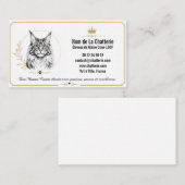 Maine Coon Chatterie LOOF Personnalisée Moderne 名刺 (正面/裏面)