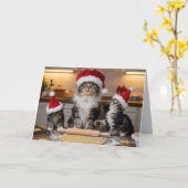 Maine Coon Christmas Cookies Card カード (黄色い花)