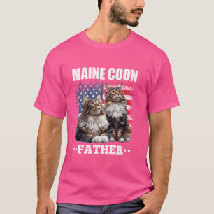 MAINE COON FATHER America Maine Coon Owner USA Tシャツ