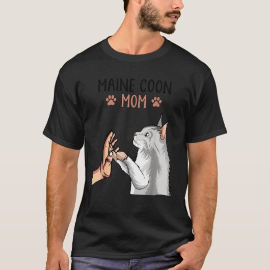 Maine Coon Mom Cat Owner Lovers  Tシャツ (正面)