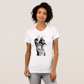 Maine Coon Women's Slim Fit White B+C Tee Tシャツ (正面フル)