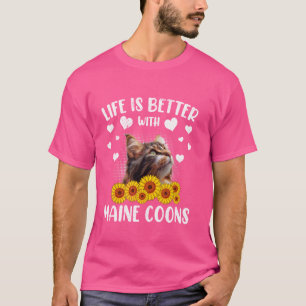 MAINE COONS CAT OWNEでMAINE COON LIFE'S BETTER Tシャツ