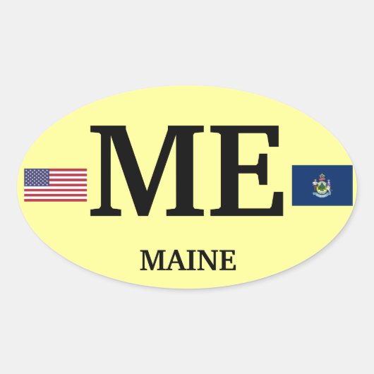 Maine* Europea-スタイル楕円シール 楕円形シール (正面)