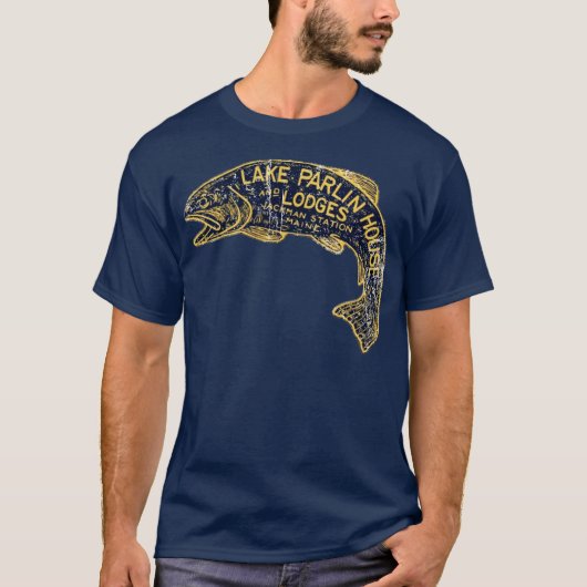 Maine Fishing T-Shirt - Lake Parlin Lodge Jackman Tシャツ (正面)