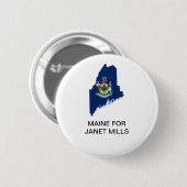 MAINE FOR JANET MILLS GOVERNORボタン 缶バッジ (正面&裏面)