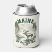 Maine Forest River Wildlife Scene 缶クーラー (缶正面)