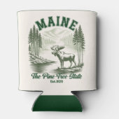 Maine Forest River Wildlife Scene 缶クーラー (裏面)
