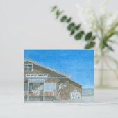 Maine General Store Watercolor ポストカード (スタンド正面)