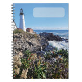 Maine Lighthouse Cover 80pg Spiral Journal ノートブック (正面)