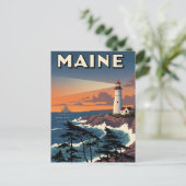 Maine Lighthouse Travel ポストカード (スタンド正面)