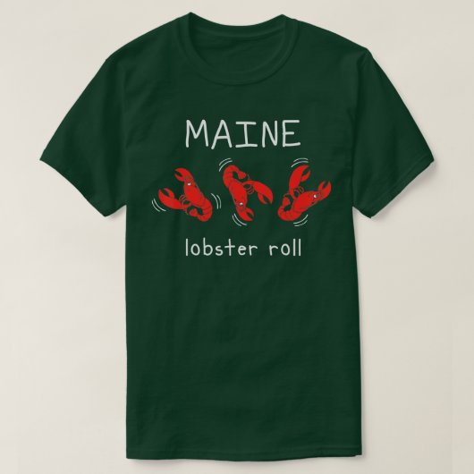 Maine lobster Roll funny tumbling lobsters  Tシャツ (デザイン正面)