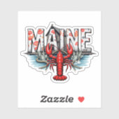 Maine Lobster Sticker | Coastal State Travel Decal シール (シート)