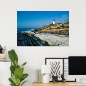Maine, Pemaquid Point, Pemaquid Point Lighthouse ポスター (ホームオフィス)