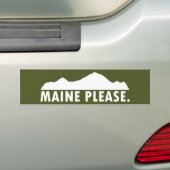 Maine Please バンパーステッカー (車上)