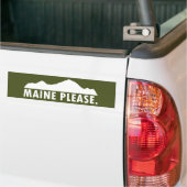 Maine Please バンパーステッカー (トラック上)