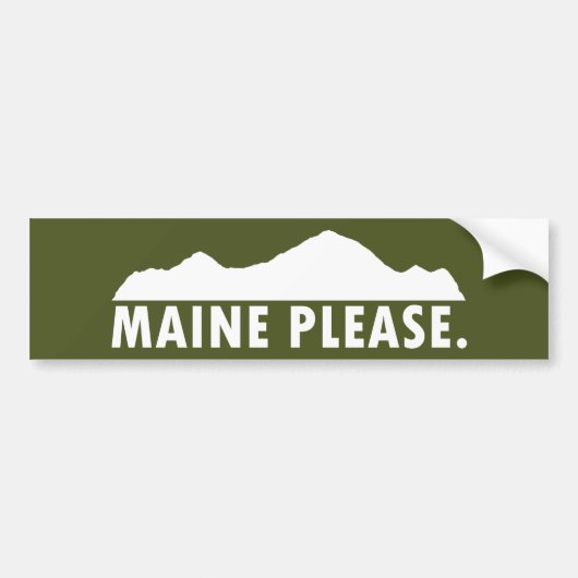 Maine Please バンパーステッカー (正面)