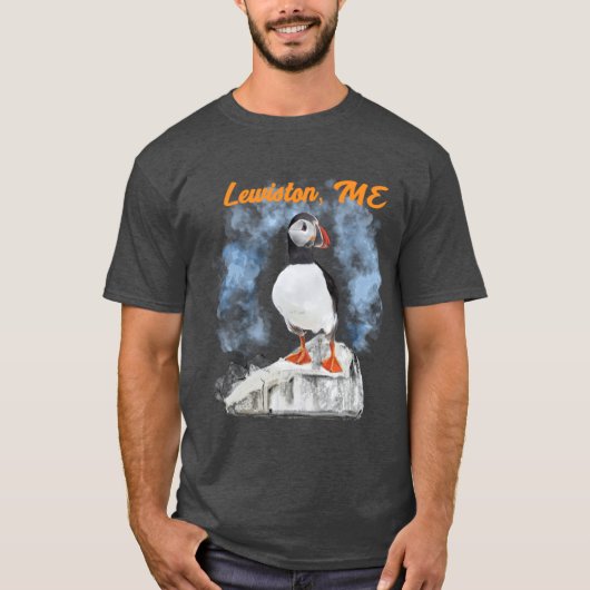 Maine Puffin and City Tシャツ (正面)