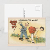 MAINE RETRO FUNNY POSTCARD ポストカード (正面/裏面)