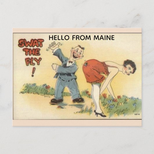 MAINE RETRO FUNNY POSTCARD ポストカード (正面)