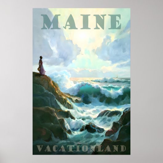 Maine Rocky Coast Acadia National Park Travel ポスター (正面)