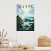 Maine Rocky Coast Acadia National Park Travel ポスター (キッチン)