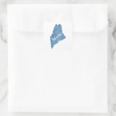 Maine State Home Wood Grain スクエアシール (バッグ)