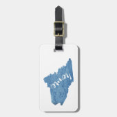 Maine State Home Wood Grain ラゲッジタグ (正面縦)