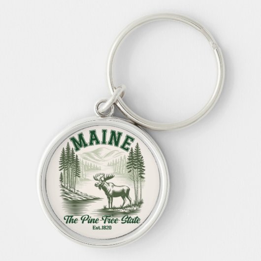 Maine the Pine Tree State キーホルダー (正面)