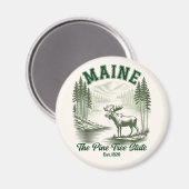 Maine the Pine Tree State マグネット (正面/裏面)