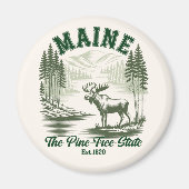 Maine the Pine Tree State マグネット (正面)