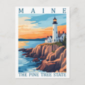Maine the Pine Tree State USA Travel Place ポストカード (正面)