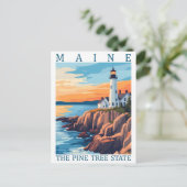 Maine the Pine Tree State USA Travel Place ポストカード (スタンド正面)