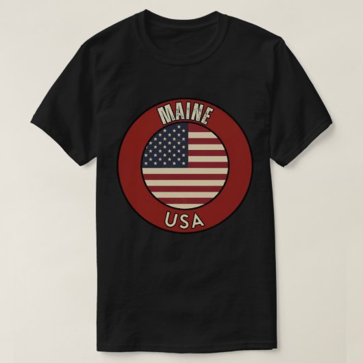 Maine United States of America Tシャツ (デザイン正面)